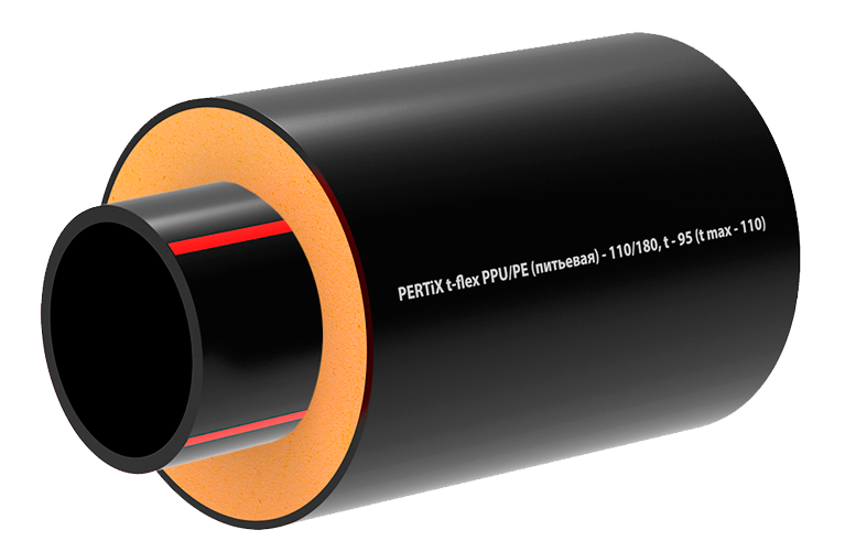 Труба PERTiX и PERTiX-L PPU (увеличенный слой ППУ изоляции)